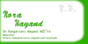 nora wayand business card